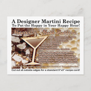 Carte postale Heavenly Hash Martini Recette