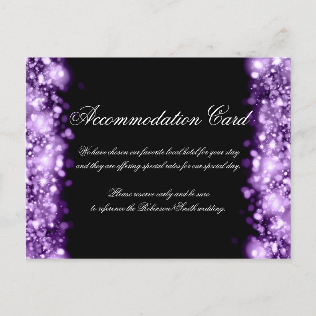 Carte Postale Hébergement Éclairage Violet (Devant)