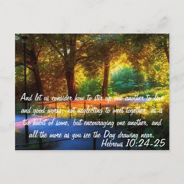 Carte Postale Hébreux 10:24-25 (Devant)