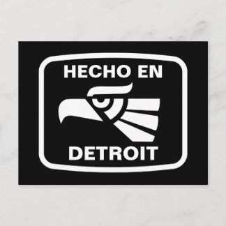 Carte Postale Hecho en Detroit personalizado personnalisé