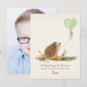 Carte Postale Hedge Hugs & Kisses Classroom Valentine Photo
