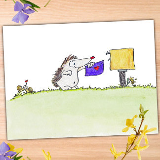 Carte Postale HEDGEHOG POST par Nicole Janes