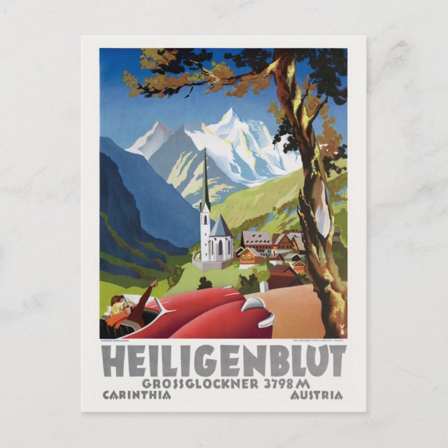 Carte Postale Heiligenblut Autriche Poster vintage (Devant)