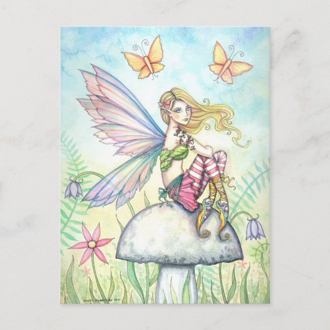 Carte Postale Helena's Garden Fairy and Butterfly Postcard (Devant)