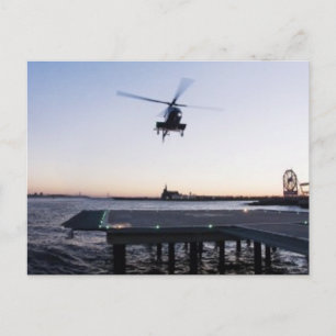 Carte Postale Hélicoptère à Paulus Hook Heliport, Jersey City