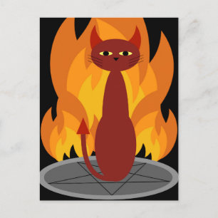 Carte Postale Hell Cat