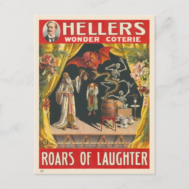 Carte Postale Hellers Wonder Coterie Poster vintage (Devant)
