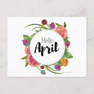 Carte Postale Hello April