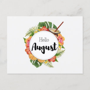Carte Postale Hello August