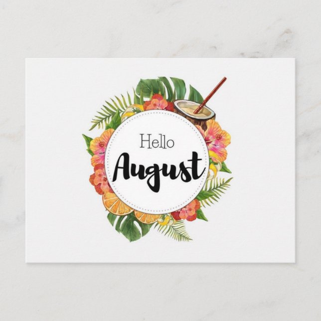 Carte Postale Hello August (Devant)