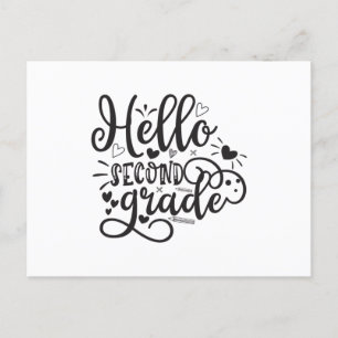 Carte Postale Hello deuxième grade