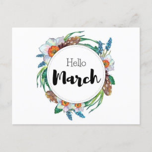 Carte Postale Hello March