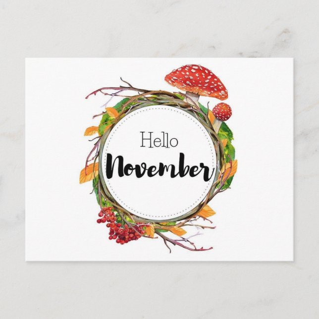 Carte Postale Hello November (Devant)