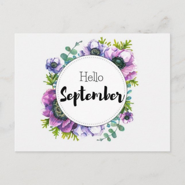 Carte Postale Hello September (Devant)