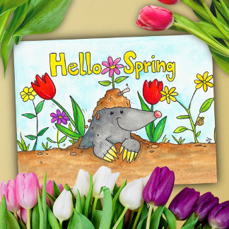 Carte postale Hello Spring par Nicole Janes