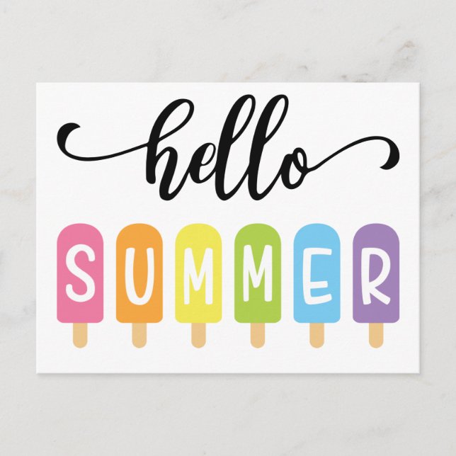 Carte postale Hello Summer Ice Cream (Devant)