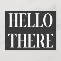 Hello There Design de typographie noir et blanc
