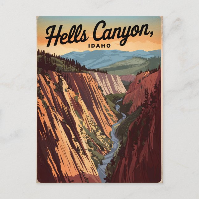 Carte Postale Hells Canyon Idaho Vintage (Devant)