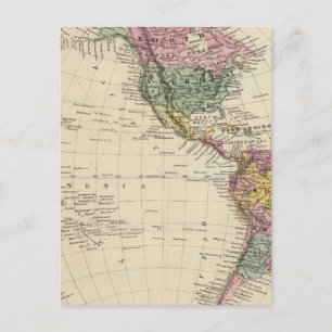 Carte Postale Hémisphère occidental