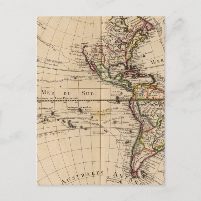 Carte Postale Hémisphère occidental 3 (Devant)