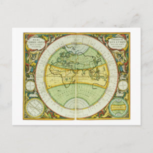 Carte Postale Hémisphères anciens du monde, assiette 94 de 'T