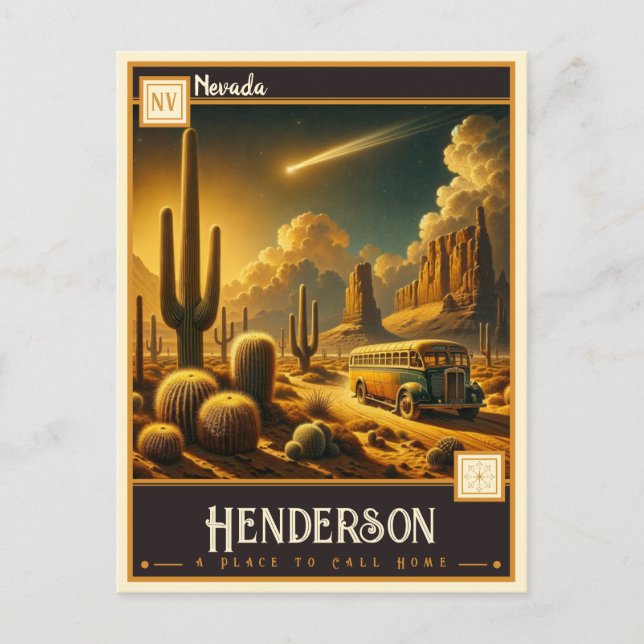 Carte Postale Henderson, Nevada | VINTAGE (Devant)