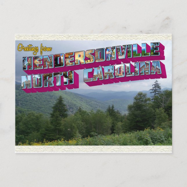 Carte Postale Hendersonville, NC (Devant)
