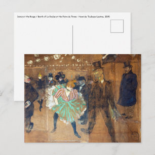 Carte Postale Henri de Toulouse-Lautrec - Danse à la Rouge