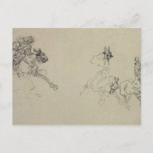 Carte Postale Henri de Toulouse-Lautrec   Etude de Chevaux (rect
