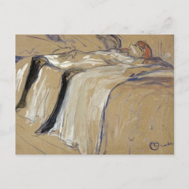 Carte Postale Henri de Toulouse-Lautrec | Femme allongée sur son (Devant)