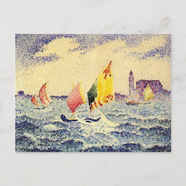 Carte Postale Henri-Edmond Cross-Sailboats près de Chicago (Devant)
