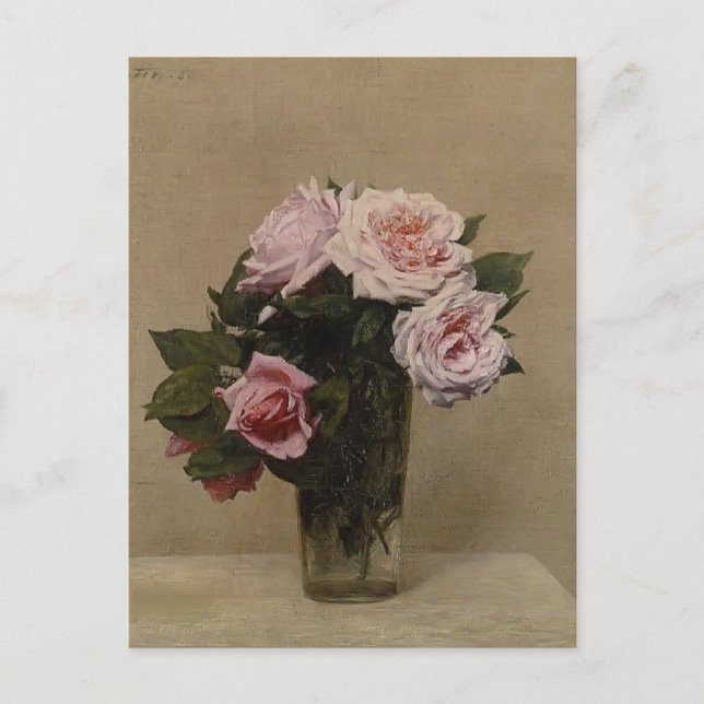 Carte Postale Henri Fantin-Latour - Rose (Devant)