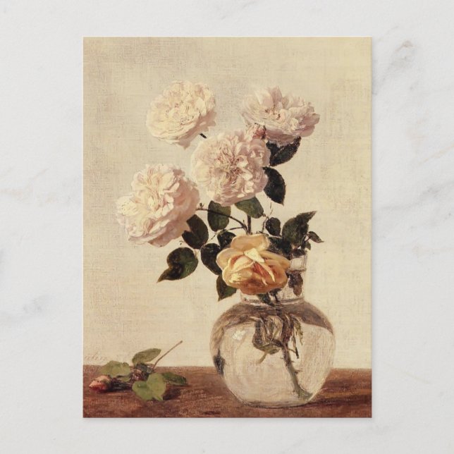 Carte Postale Henri Fantin-Latour - Rose (Devant)