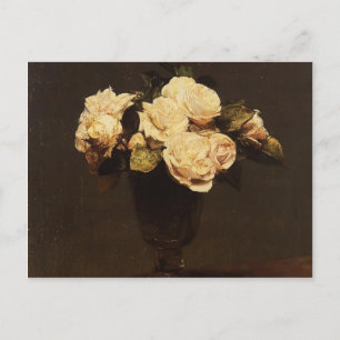 Carte Postale Henri Fantin-Latour - Roses Blanches
