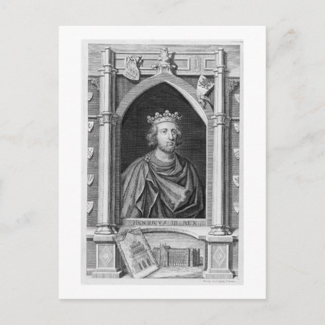 Carte Postale Henri III (1207-72) Roi d'Angleterre de 1216, eng (Devant)