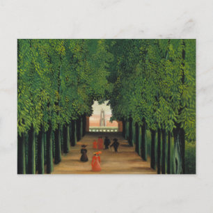 Carte Postale Henri Rousseau, Allée dans le parc à Saint-Cloud