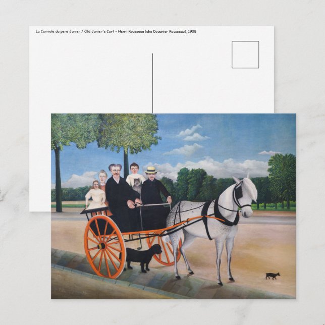 Carte Postale Henri Rousseau - La Carriole du pere Junier (Devant / Derrière)