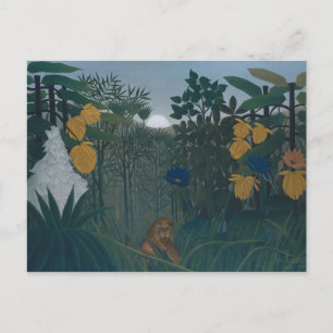 Carte Postale Henri Rousseau - La refonte du lion