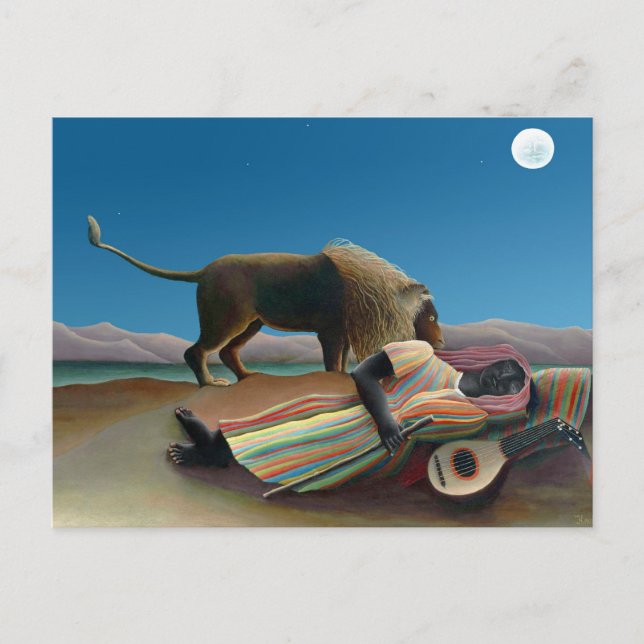Carte Postale Henri Rousseau - Les Tziganes qui dorment (Devant)
