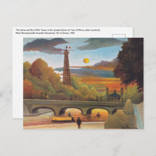 Carte Postale Henri Rousseau - Seine et Tour Eiffel au coucher d