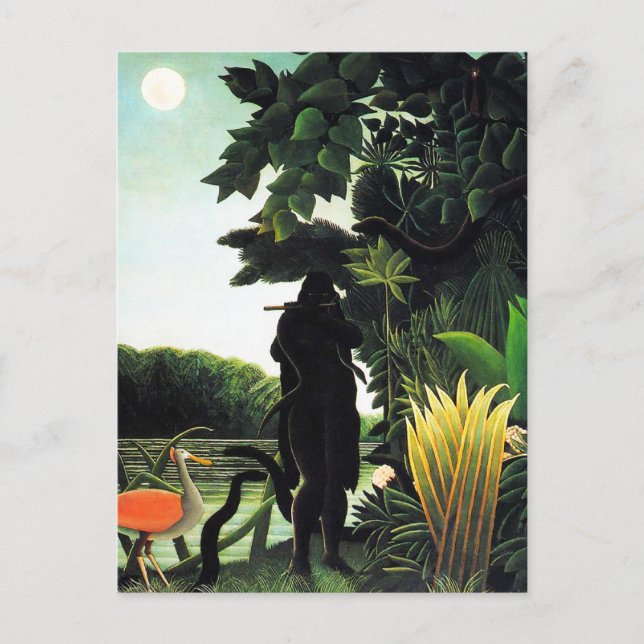 Carte postale Henri Rousseau Snake Charmer (Devant)