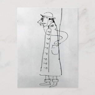 Carte Postale Henri Toulouse-Lautrec : Autoportrait. Caricature