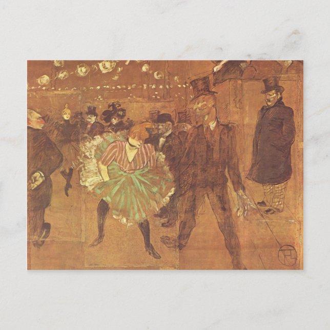 Carte Postale Henri Toulouse-Lautrec : Cabine de La Goulue (Devant)