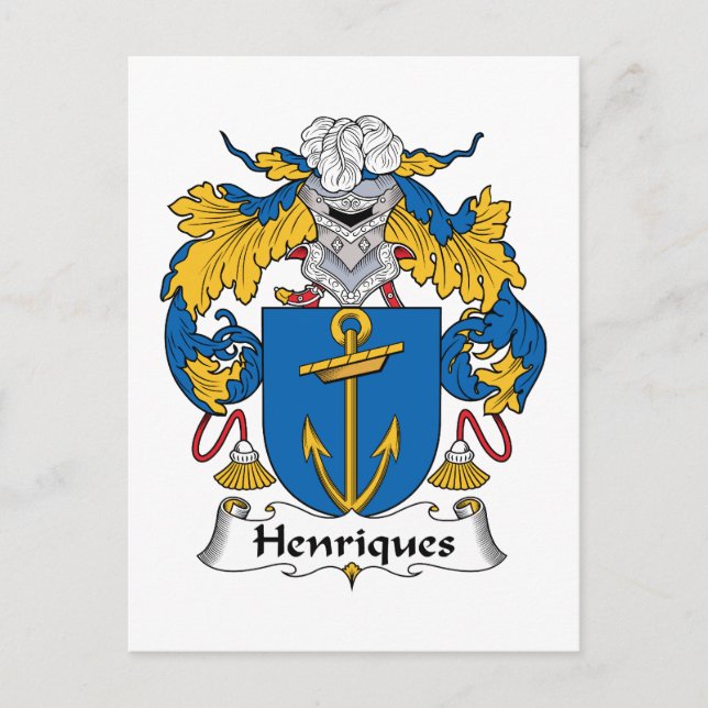 Carte Postale Henriques Family Crest (Devant)