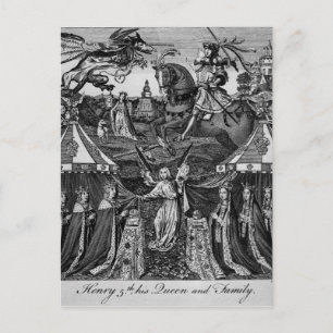 Carte Postale Henry 5th, sa reine et sa famille