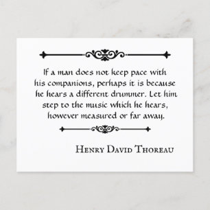 Carte Postale Henry David Thoreau cite Drummer