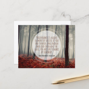 Carte Postale Henry Longfellow Citation Inspirationnelle Persévé