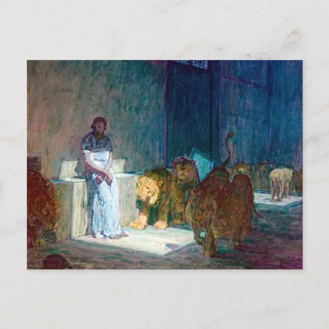 Carte Postale Henry Ossawa Tanner Daniel dans le Den des Lions (Devant)