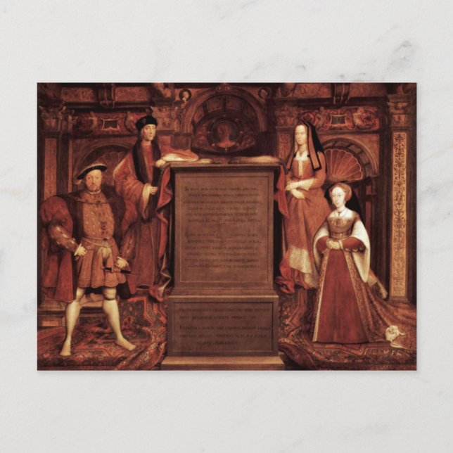 Carte Postale Henry Vii, Elizabeth Of York, Henry Viii Et Jane (Devant)