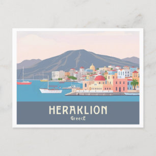Carte Postale Héraklion Grèce Pastel Travel - Port vénitien